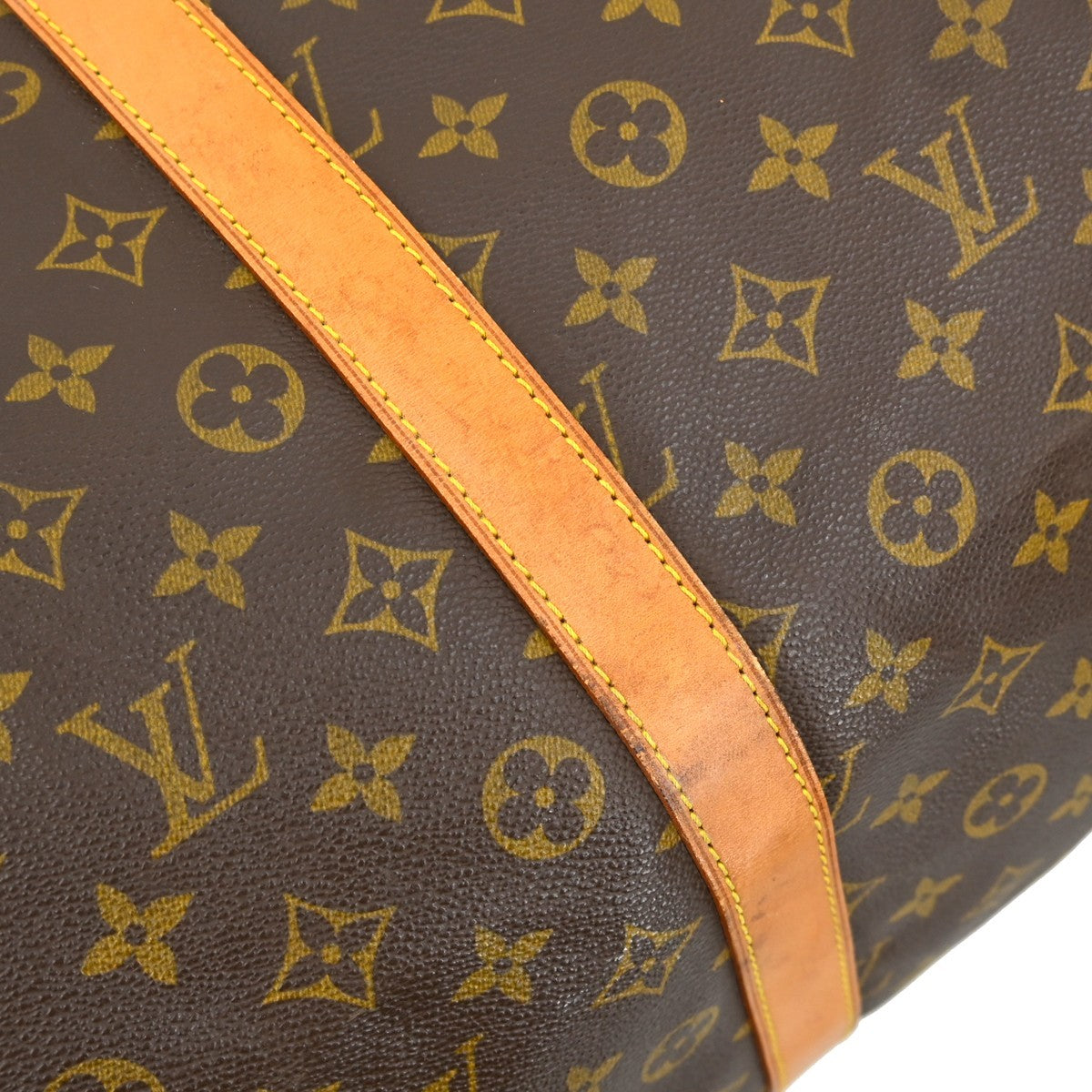 Louis Vuitton Keepall Bag Monogram Canvas Brown Canvas Travel Bag Bag (Pre-Owned)