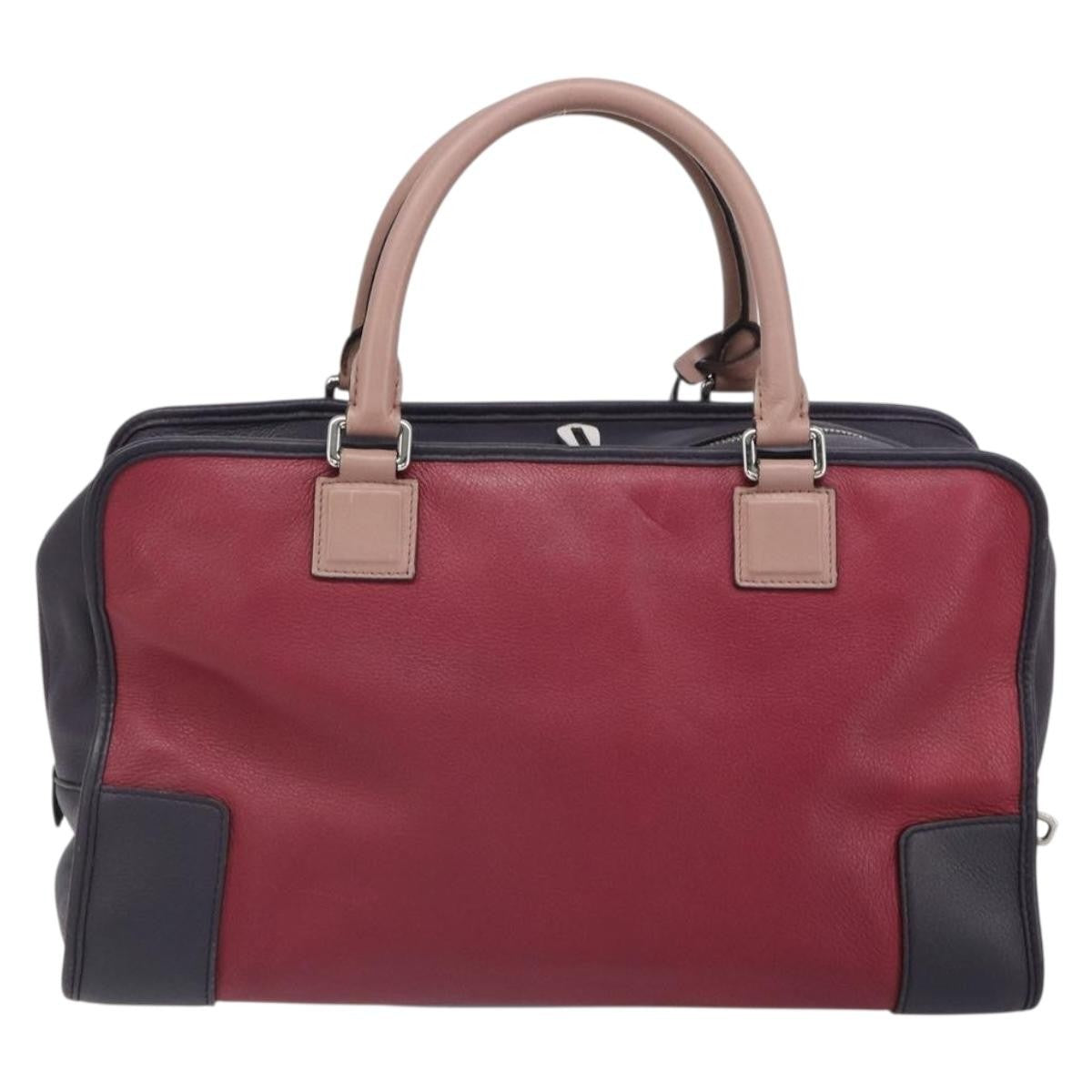 Loewe Amazona Bag Leather Red Leather Handbag (Pre-Owned)