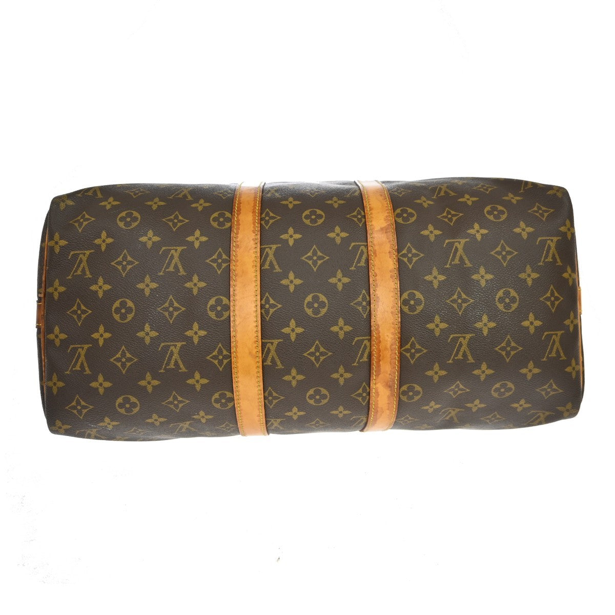 Louis Vuitton Keepall Bandouliere Bag Monogram Canvas Brown Canvas Travel Bag Bag (Pre-Owned)