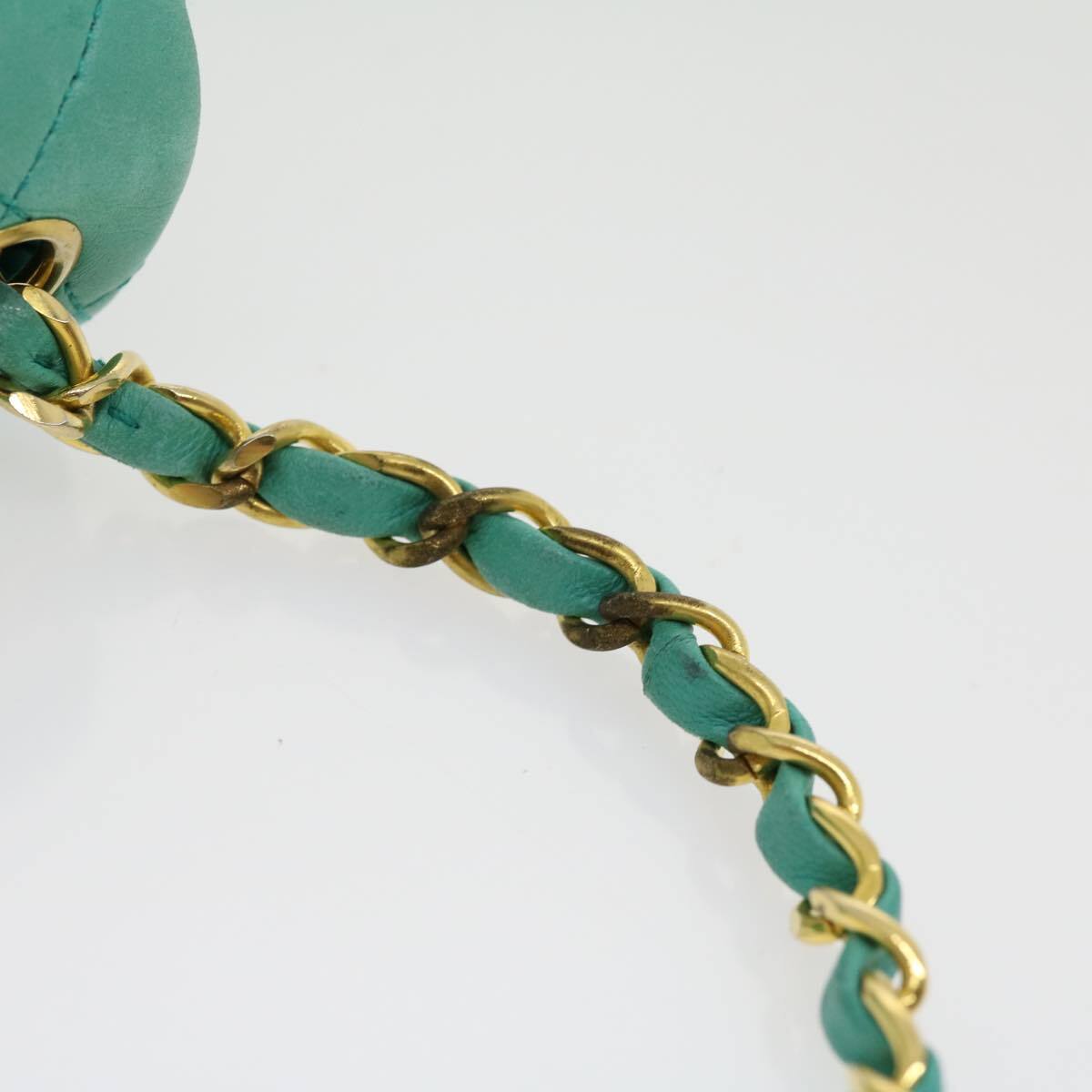 Chanel Vintage Square Classic Single Flap Bag Quilted Lambskin Blue Leather Bag (Pre-Owned)