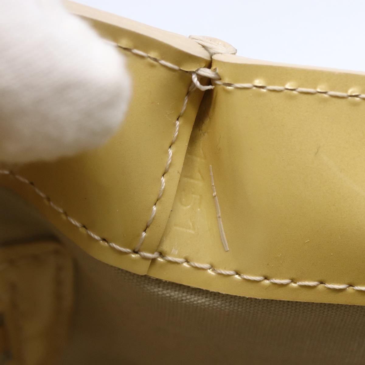 Louis Vuitton Wilshire Handbag Monogram Vernis Beige Patent_Leather Handbag (Pre-Owned)