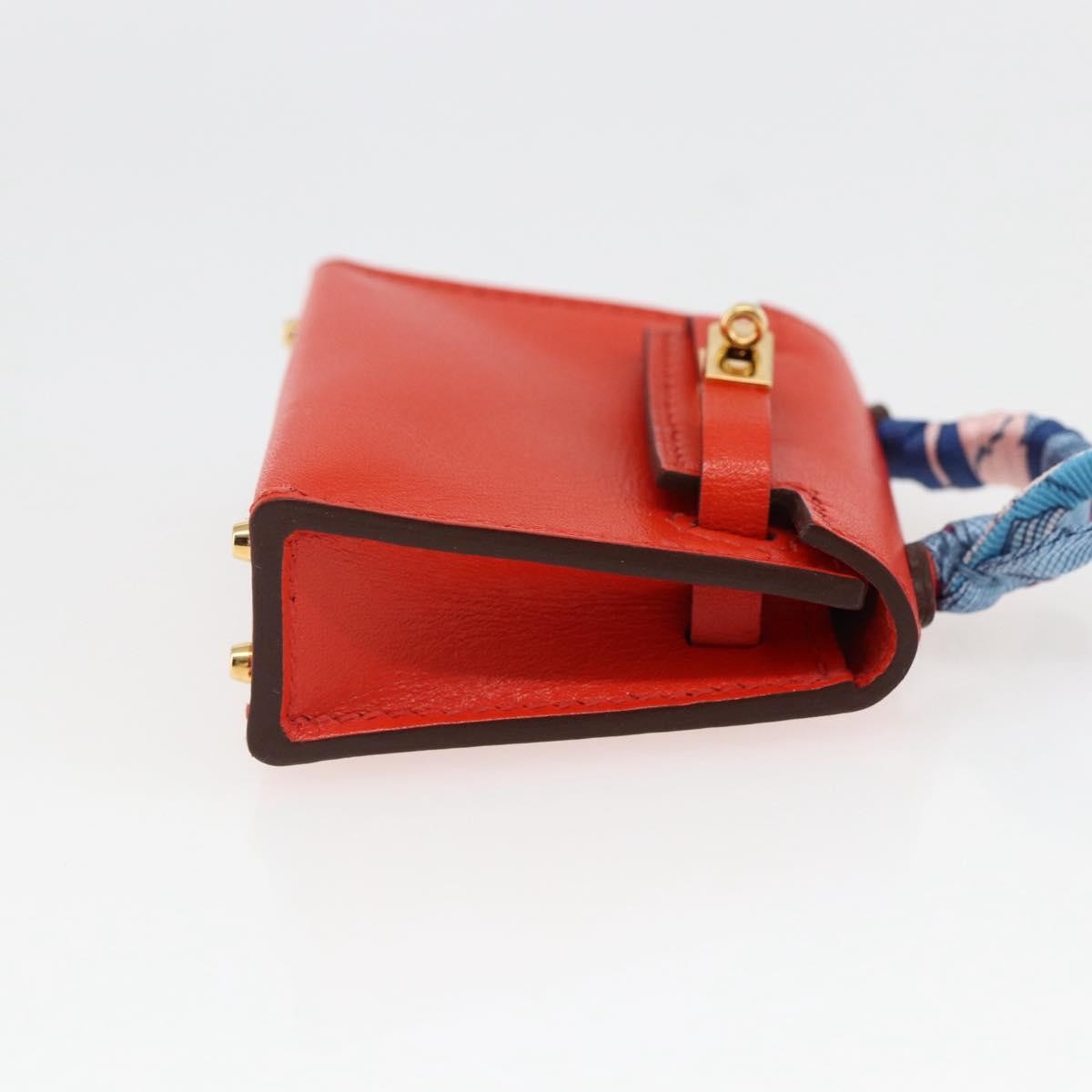 Hermes Kelly Twilly Bag Charm Leather Orange Leather Charms And Keychains Accessory (Pre-Owned)