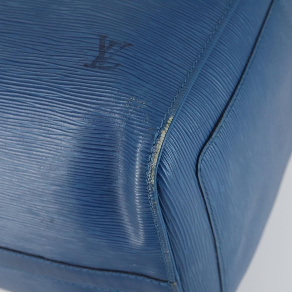 Louis Vuitton Keepall Bag Epi Leather Blue Leather Travel Bag Bag (Pre-Owned)