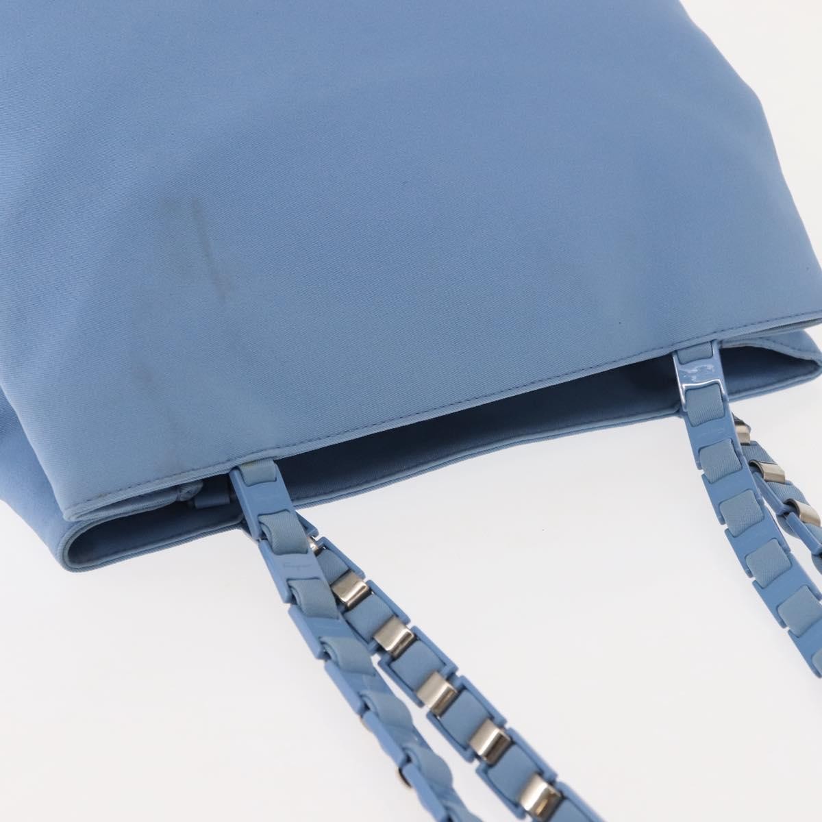 Salvatore Ferragamo Vala Tote Canvas Blue Canvas Tote Bag Bag (Pre-Owned)