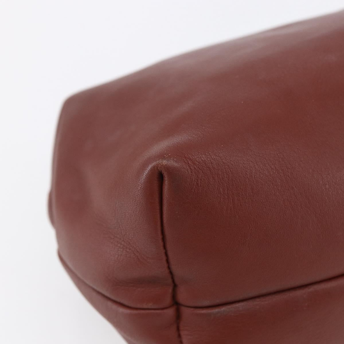 Chloe Zip Clutch Leather Brown Leather Clutche & Pouche Bag (Pre-Owned)