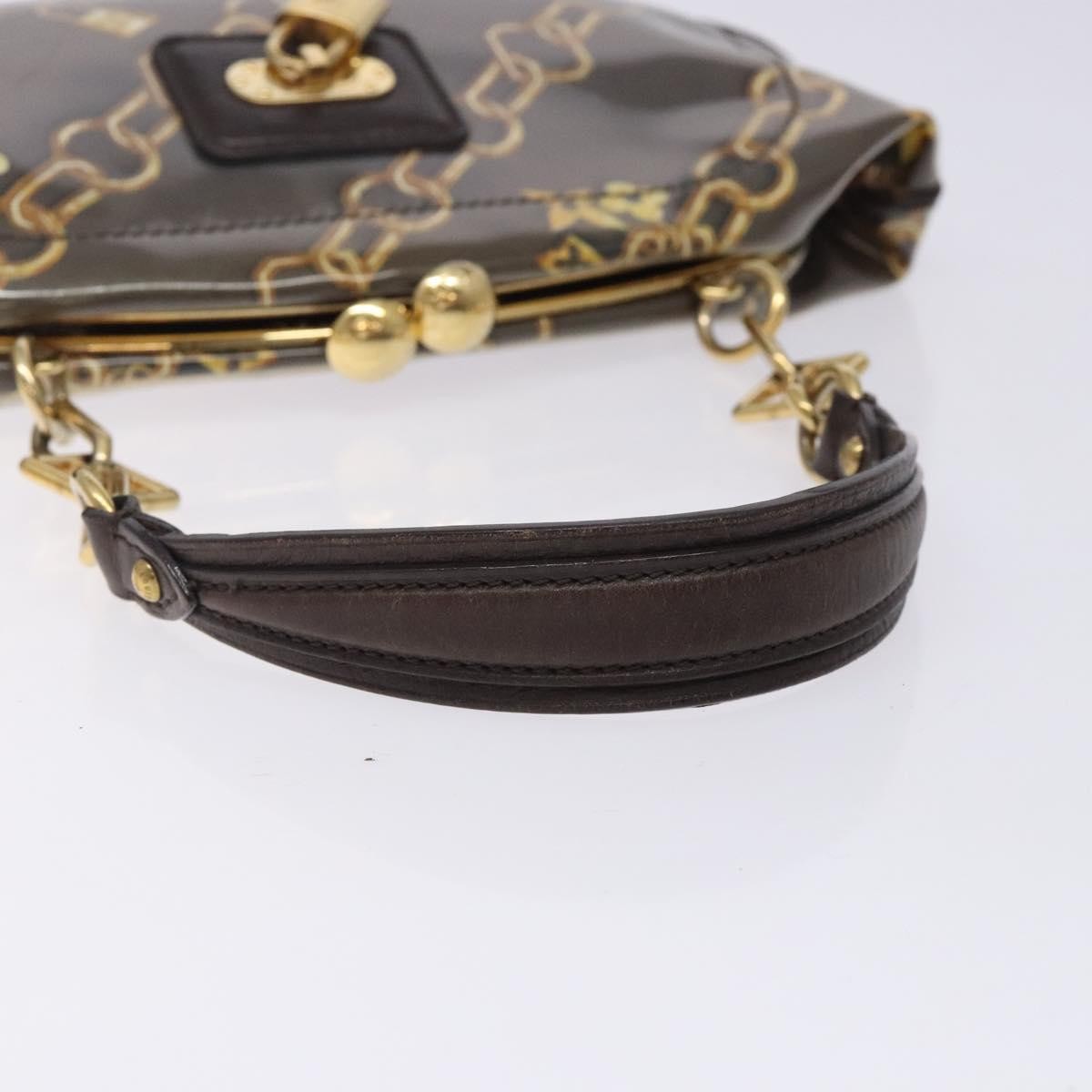 Louis Vuitton Charms Pochette Pvc Over Printed Silk Brown Canvas Clutche & Pouche Bag (Pre-Owned)