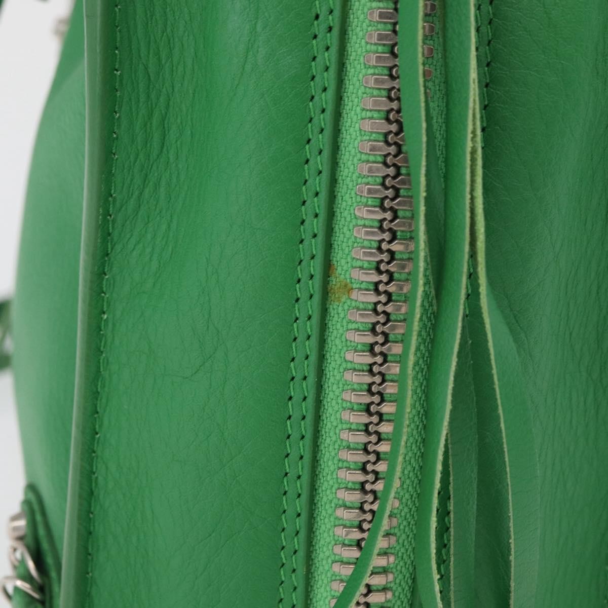 Balenciaga Papier Flap Tote Leather Green Leather Tote Bag Bag (Pre-Owned)