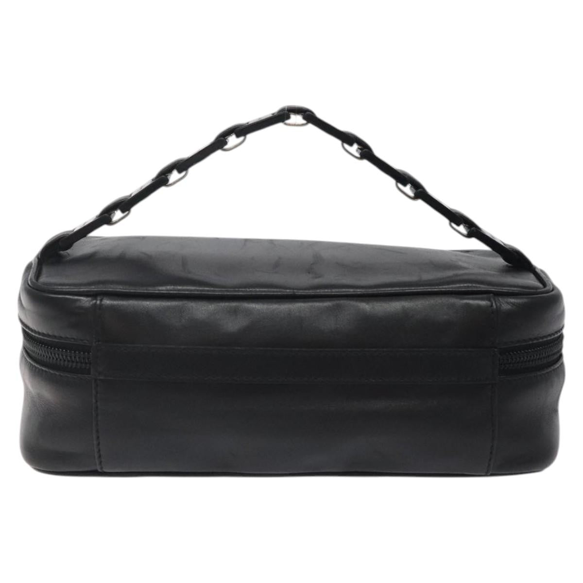 Salvatore Ferragamo Vala Clutch Bag Leather Black Leather Clutche & Pouche Bag (Pre-Owned)