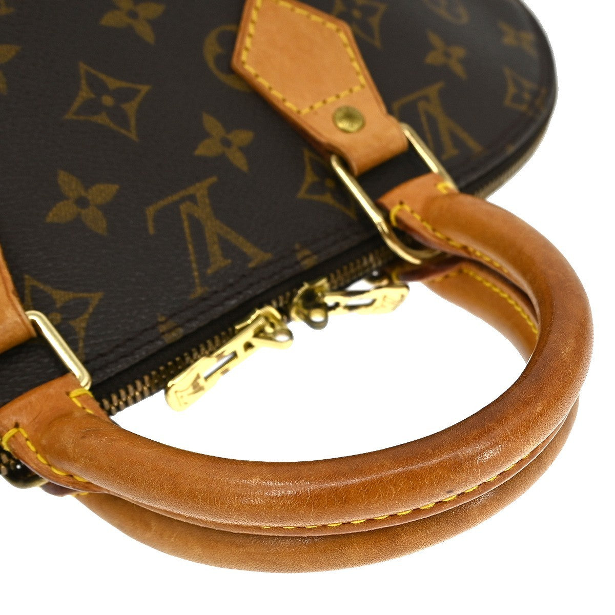 Louis Vuitton Alma Handbag Monogram Canvas Brown Canvas Handbag (Pre-Owned)