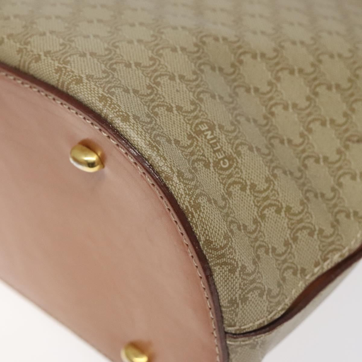 Celine Vintage Macadam Handbag Canvas And Leather Beige Canvas Handbag (Pre-Owned)