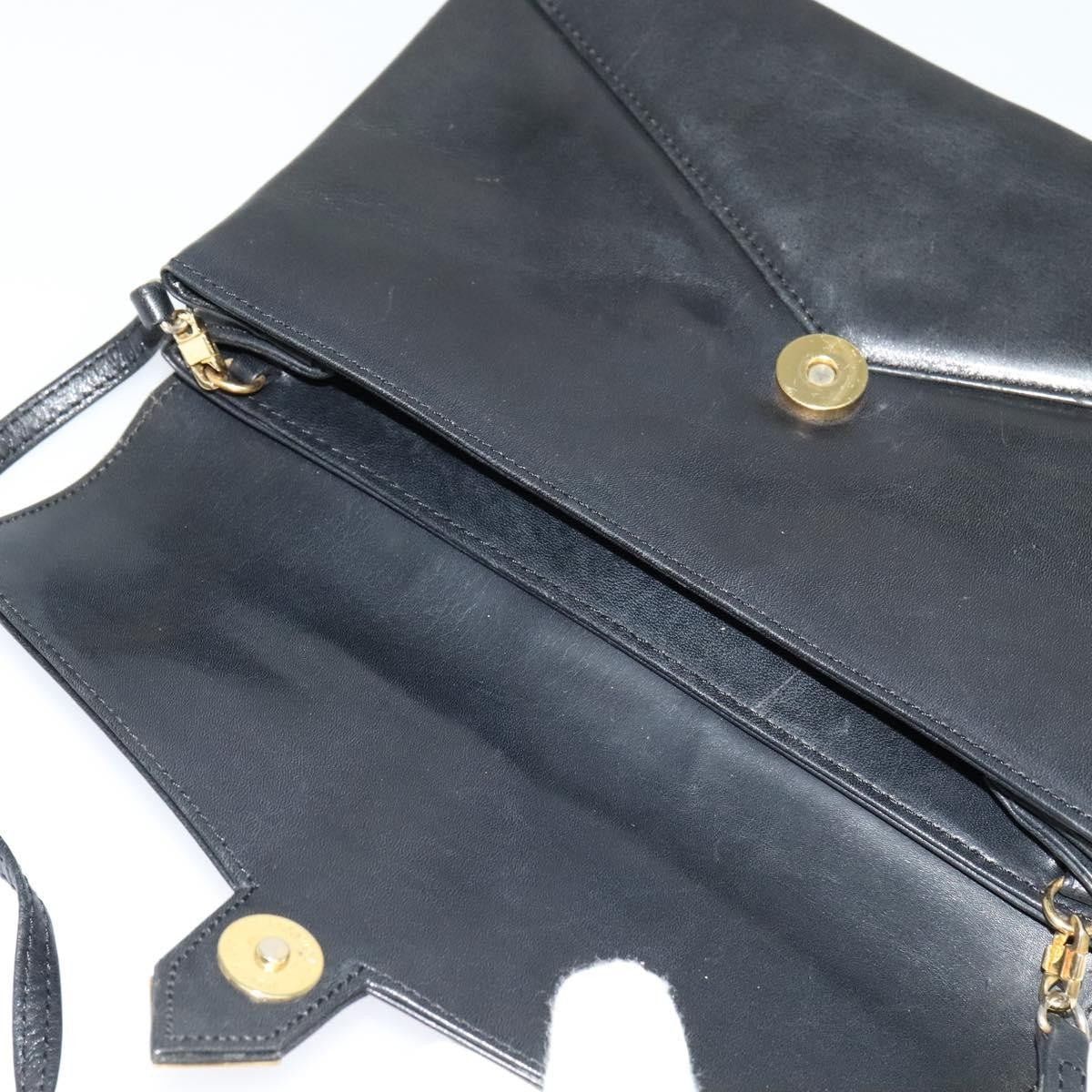 Givenchy Shoulder Bag Leather Black Leather Shoulder Bag Bag (Pre-Owned)