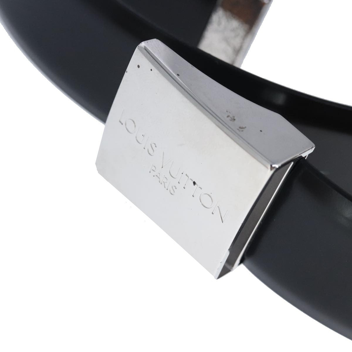 Louis Vuitton Carre Belt Leather Black Leather Belts Accessory (Pre-Owned)