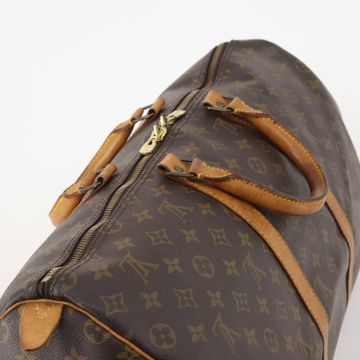 Louis Vuitton Keepall Bag Monogram Canvas Brown Canvas Travel Bag Bag (Pre-Owned)