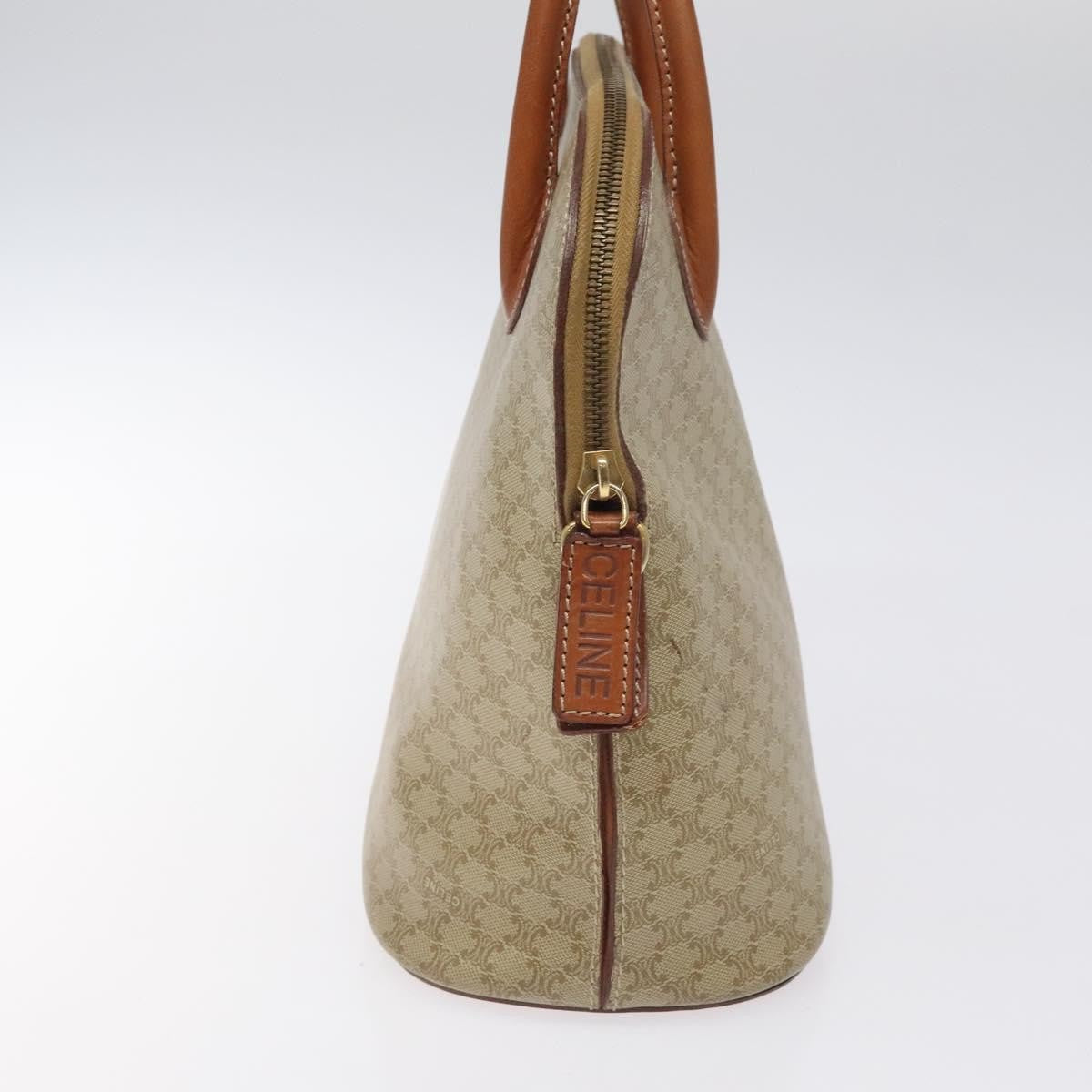 Celine Vintage Macadam Handbag Canvas And Leather Beige Canvas Handbag (Pre-Owned)