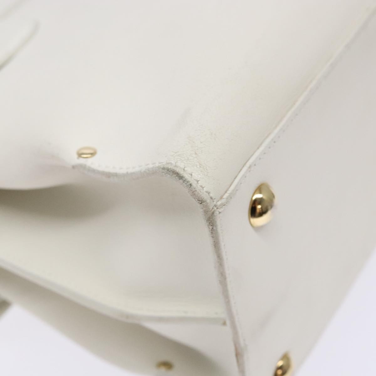 Salvatore Ferragamo Virna Satchel Leather White Leather Handbag (Pre-Owned)