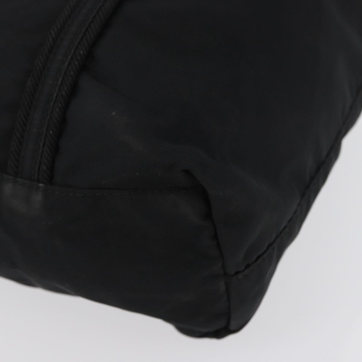 Prada Vintage Zip Tote Tessuto Black Nylon Tote Bag Bag (Pre-Owned)
