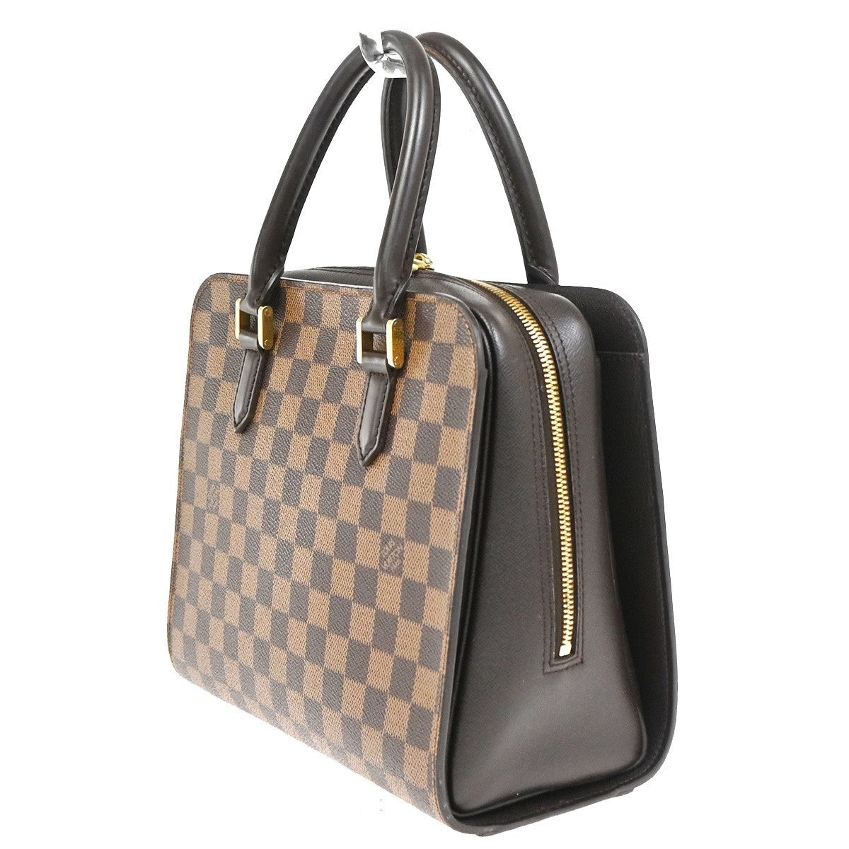 Louis Vuitton Triana Bag Damier Brown Leather Handbag (Pre-Owned)