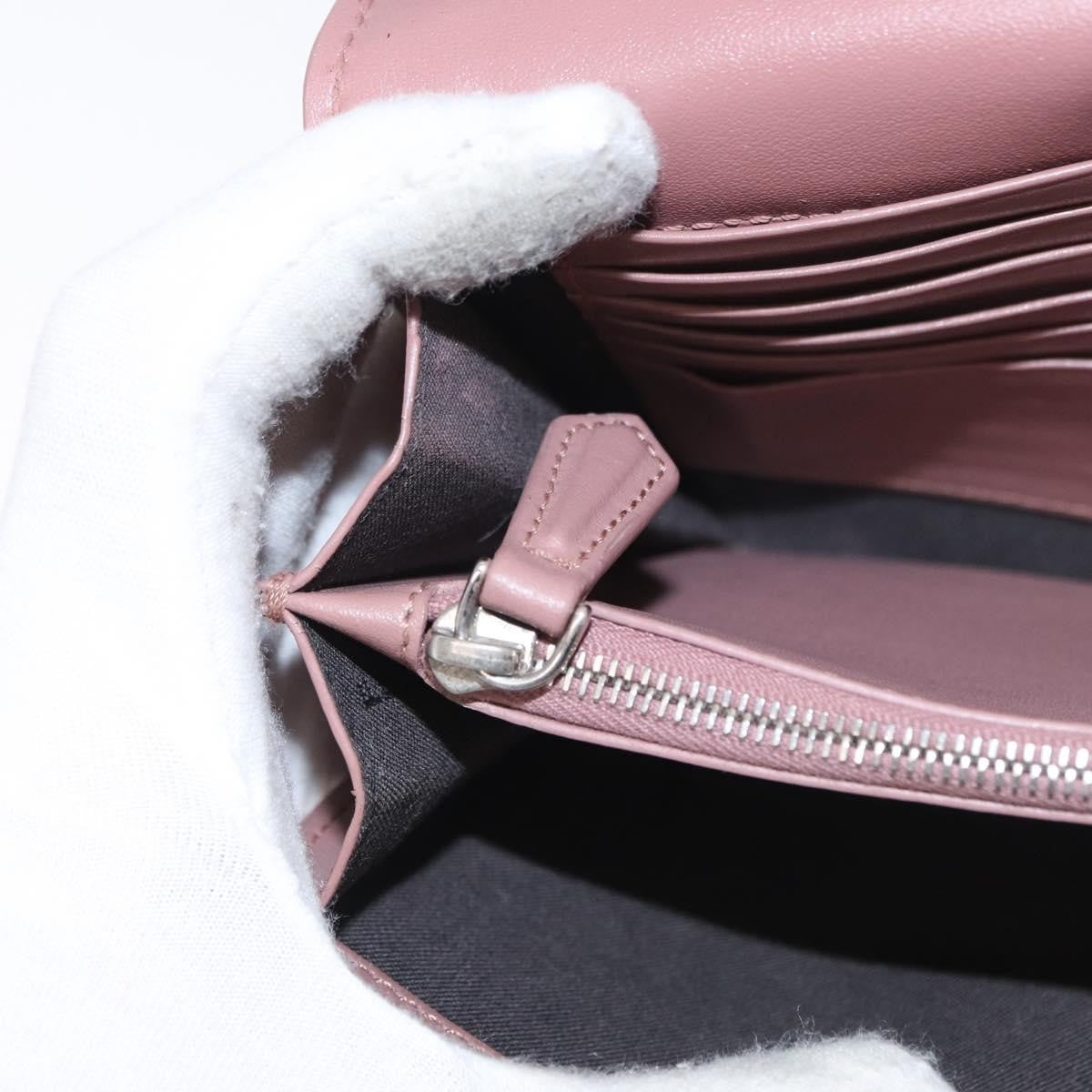 Fendi F Is Fendi Wallet On Chain Leather Pink Leather Shoulder Bag Bag (Pre-Owned)
