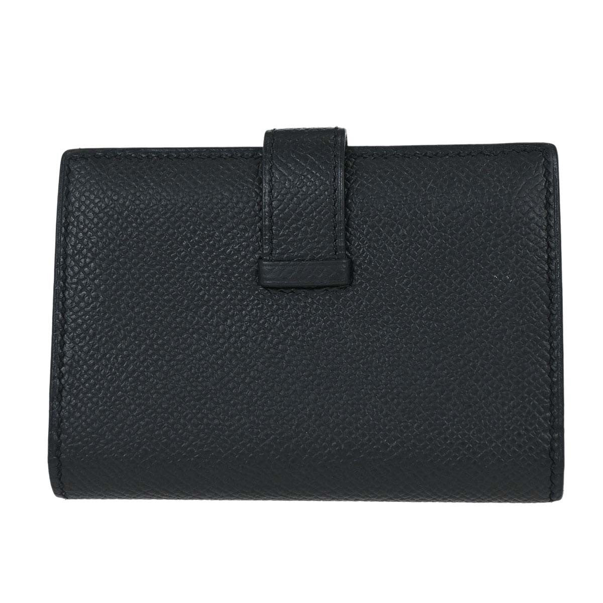 Hermes Bearn Wallet Epsom Black Leather Wallets Accessory (Pre-Owned)