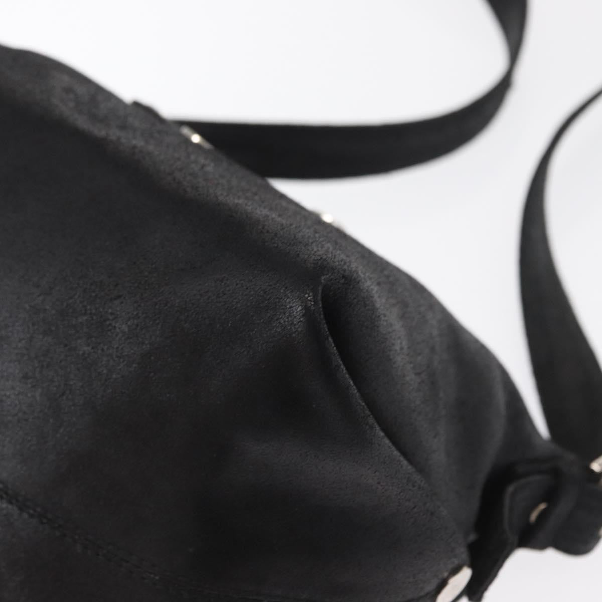 Celine Vintage Shoulder Bag Leather Black Leather Shoulder Bag Bag (Pre-Owned)