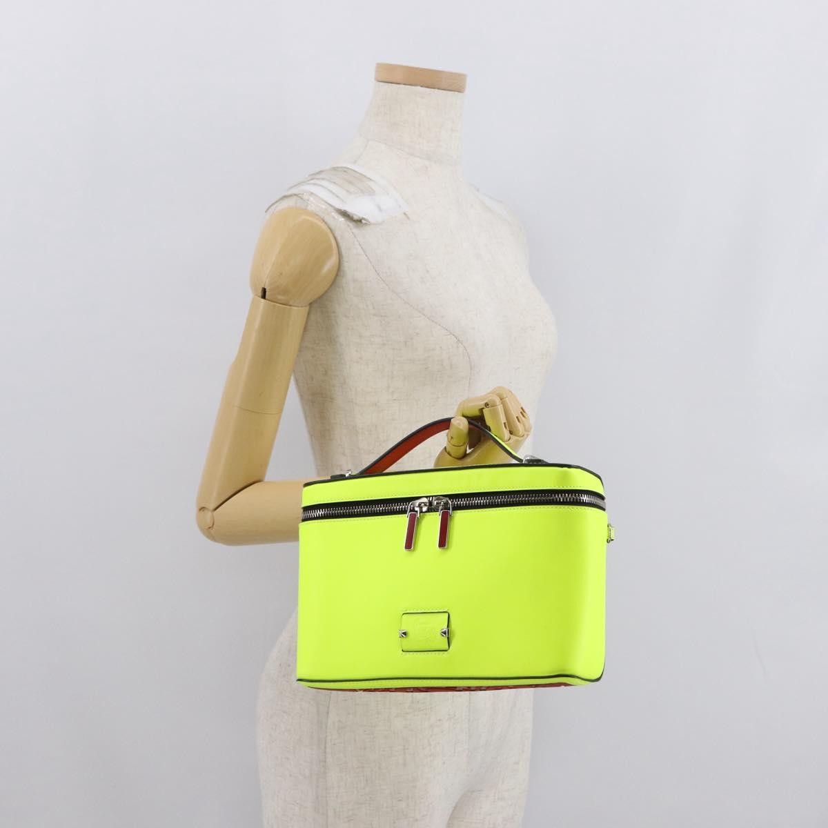 Christian Louboutin Kypipouch Crossbody Bag Leather Yellow Leather Handbag (Pre-Owned)
