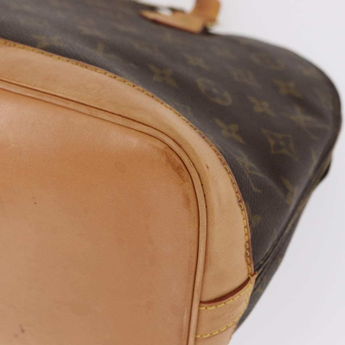 Louis Vuitton Alma Handbag Monogram Canvas Brown Canvas Handbag (Pre-Owned)