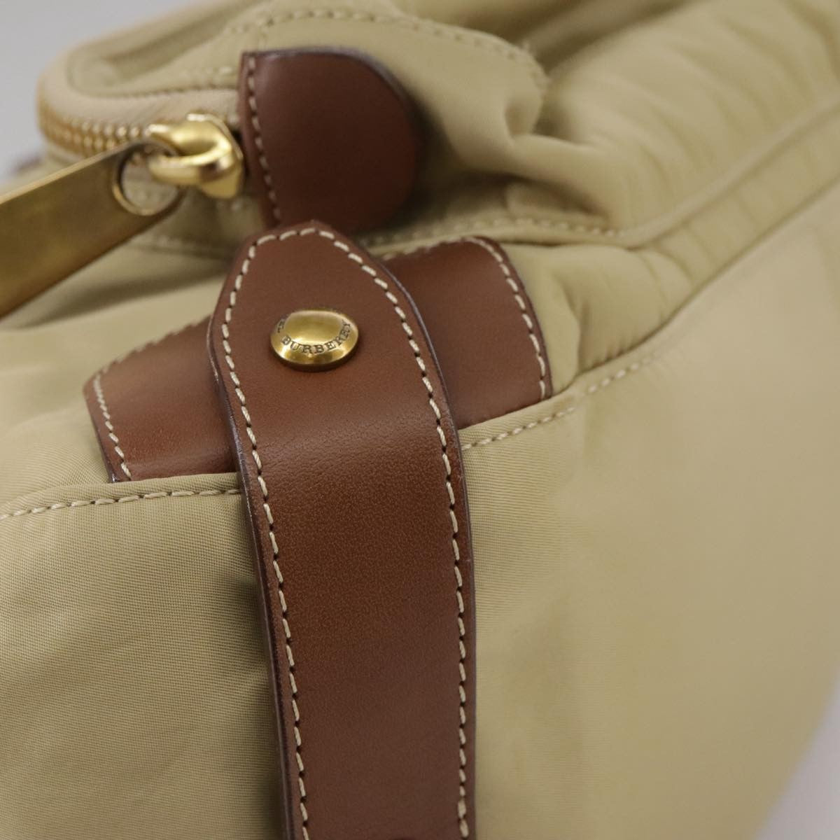 Burberry Blue Label Shoulder Bag Nylon Beige Nylon Shoulder Bag Bag (Pre-Owned)
