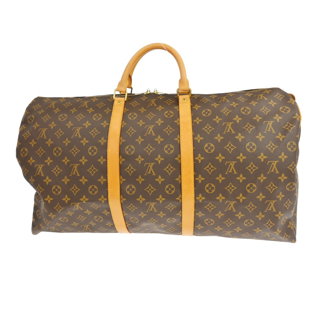 Louis Vuitton Keepall Bag Monogram Canvas Brown Canvas Travel Bag Bag (Pre-Owned)