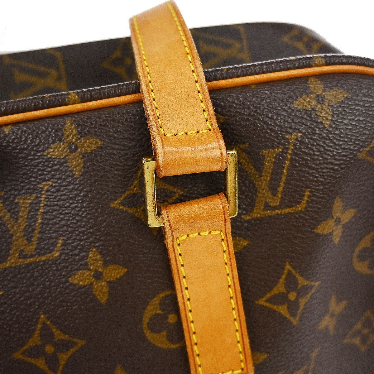 Louis Vuitton Cite Handbag Monogram Canvas Brown Canvas Shoulder Bag Bag (Pre-Owned)