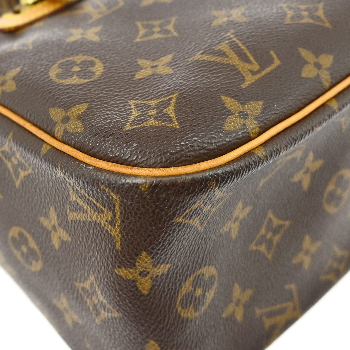 Louis Vuitton Cite Handbag Monogram Canvas Brown Canvas Shoulder Bag Bag (Pre-Owned)