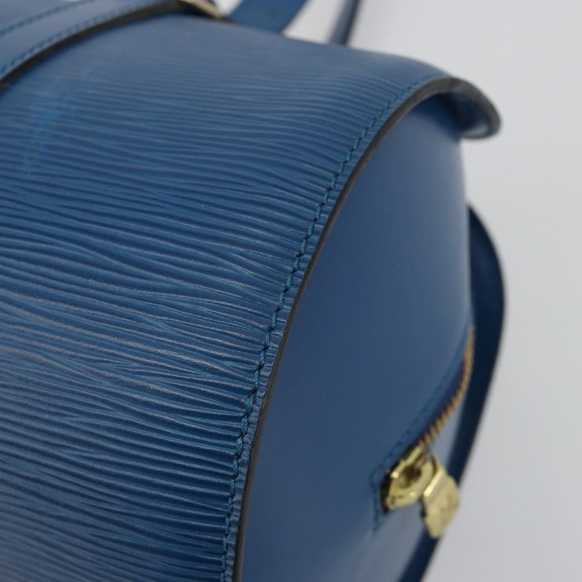 Louis Vuitton Soufflot Handbag Epi Leather Blue Leather Handbag (Pre-Owned)