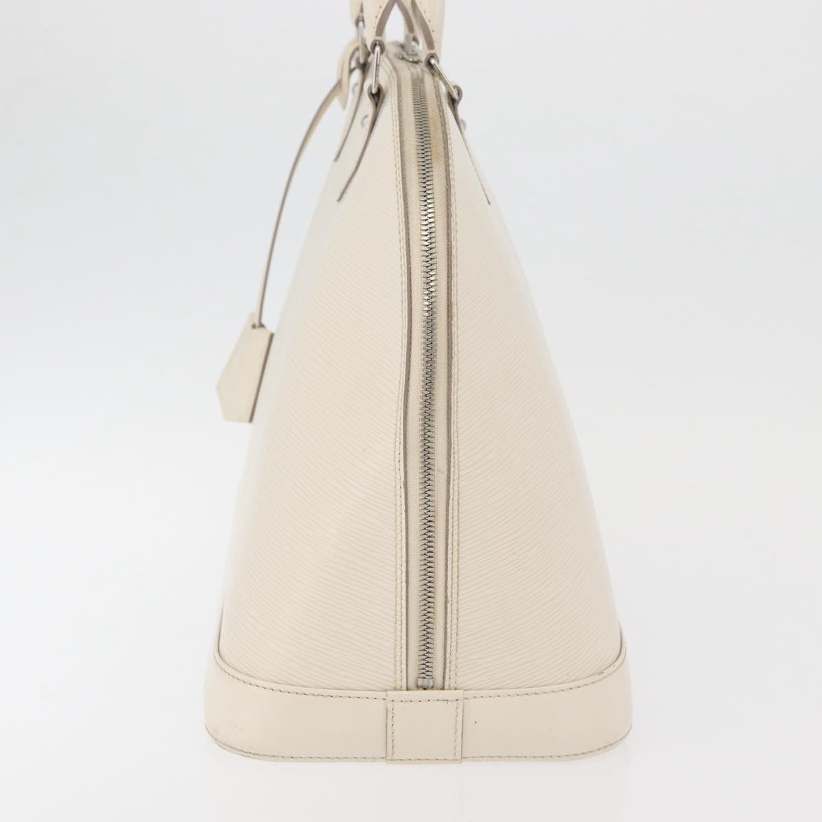 Louis Vuitton Alma Handbag Epi Leather White Leather Handbag (Pre-Owned)