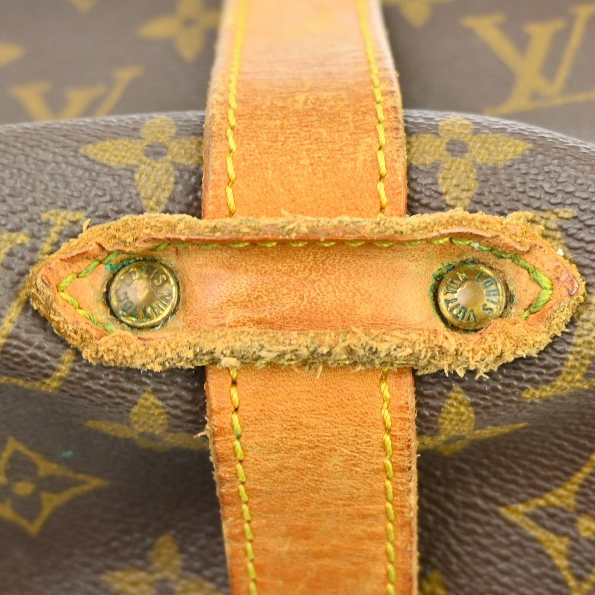 Louis Vuitton Saumur Handbag Monogram Canvas Brown Canvas Shoulder Bag Bag (Pre-Owned)
