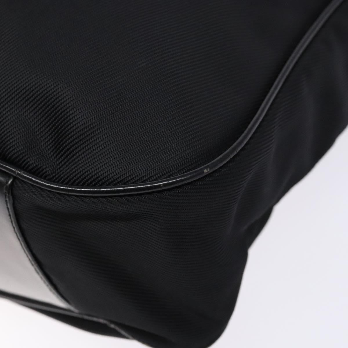 Gucci Vintage Bamboo Handle Tote Nylon Black Nylon Bag (Pre-Owned)