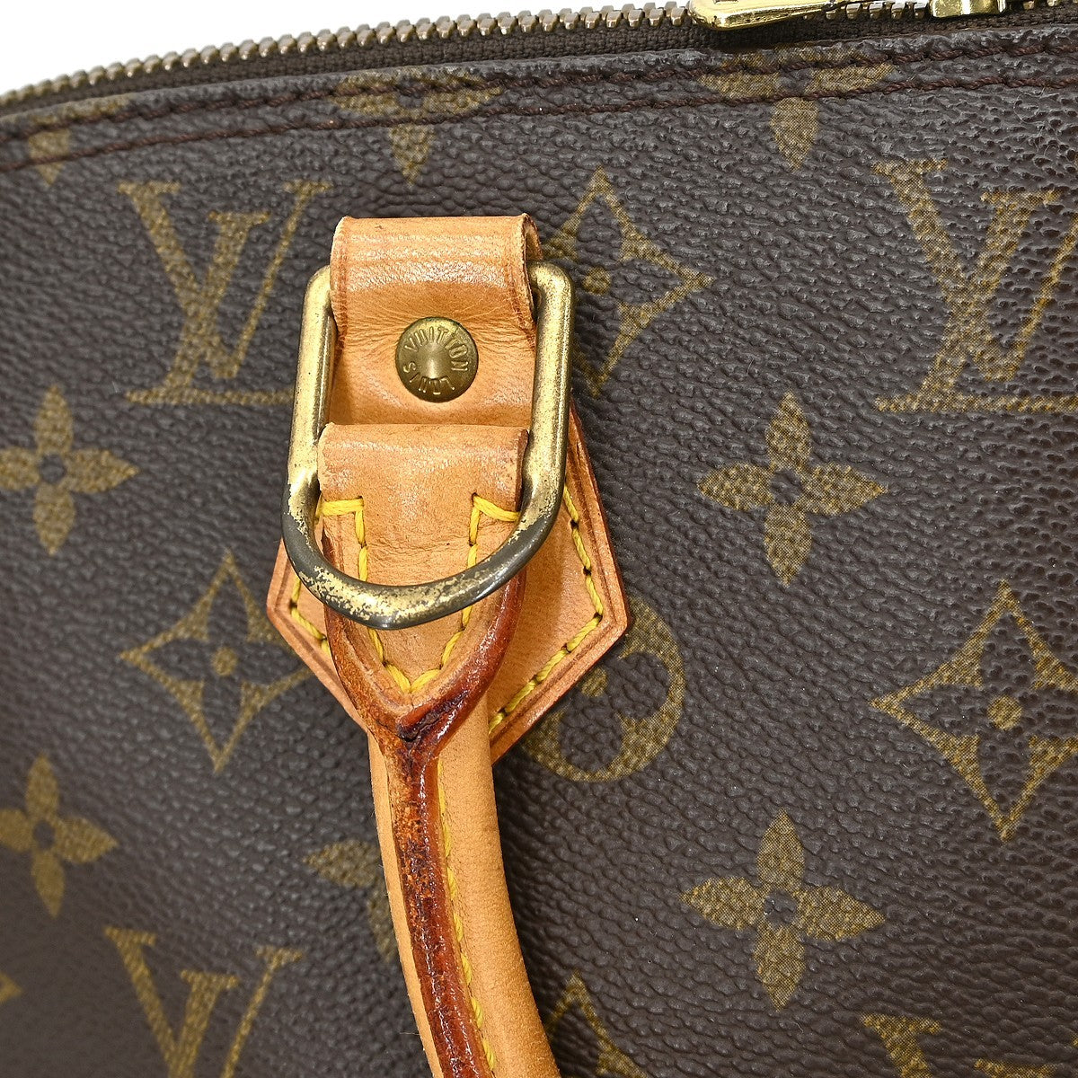 Louis Vuitton Alma Handbag Monogram Canvas Brown Canvas Handbag (Pre-Owned)