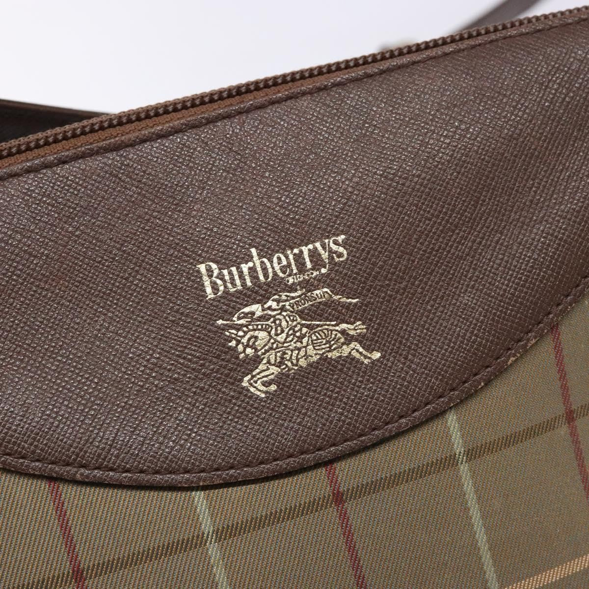 Burberry Nova Check Shoulder Bag Canvas Beige Canvas Shoulder Bag Bag (Pre-Owned)