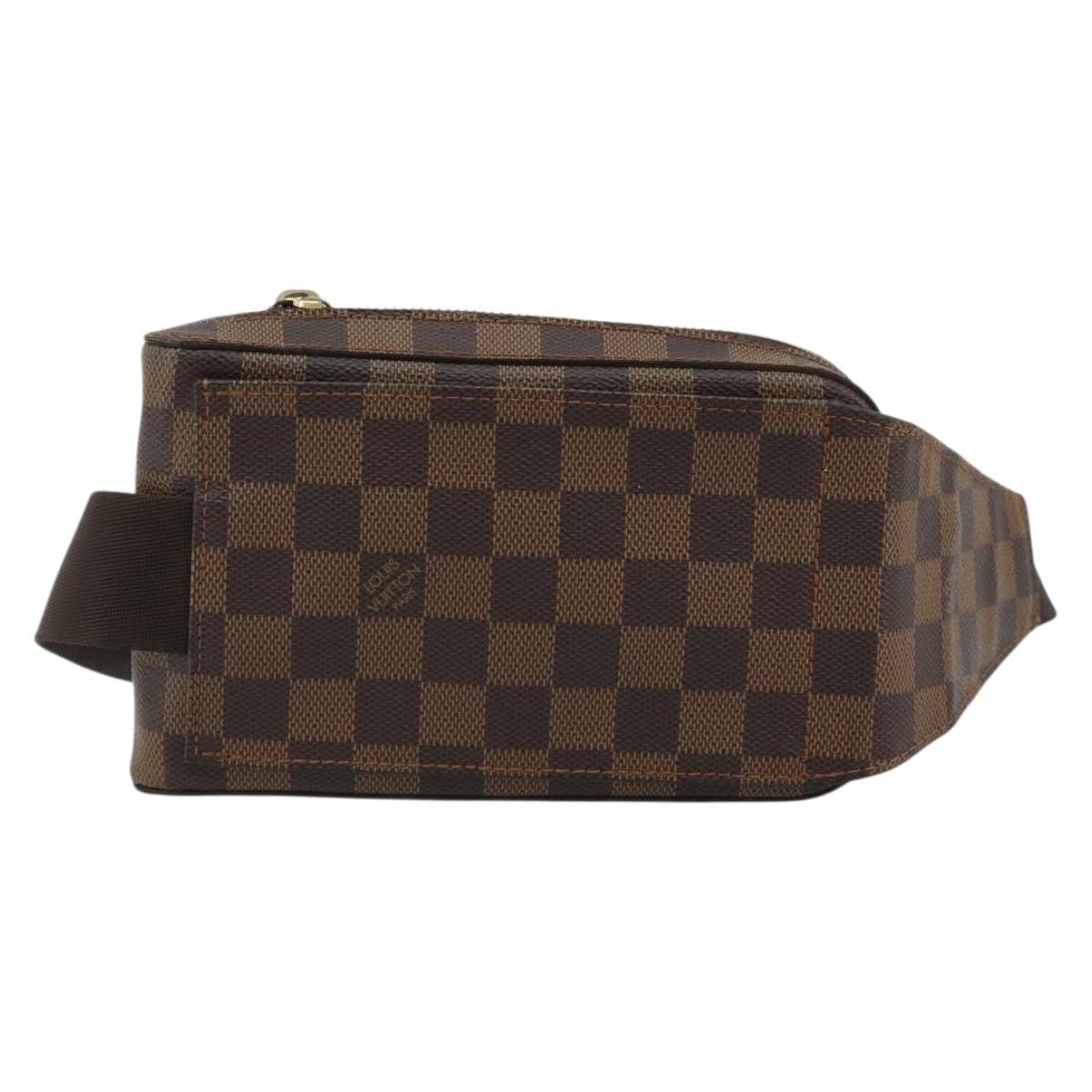 Louis Vuitton Geronimos Waist Bag Damier Brown Canvas Shoulder Bag Bag (Pre-Owned)