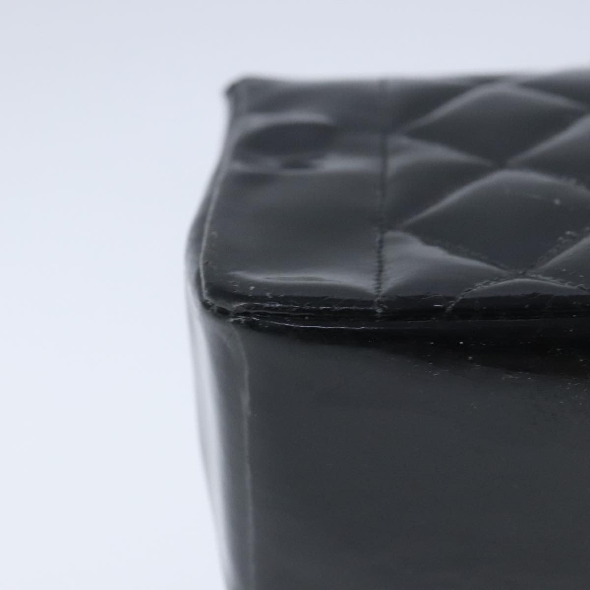 Chanel Vintage So Black Diana Flap Bag Quilted Patent Black Patent_Leather Shoulder Bag Bag (Pre-Owned)