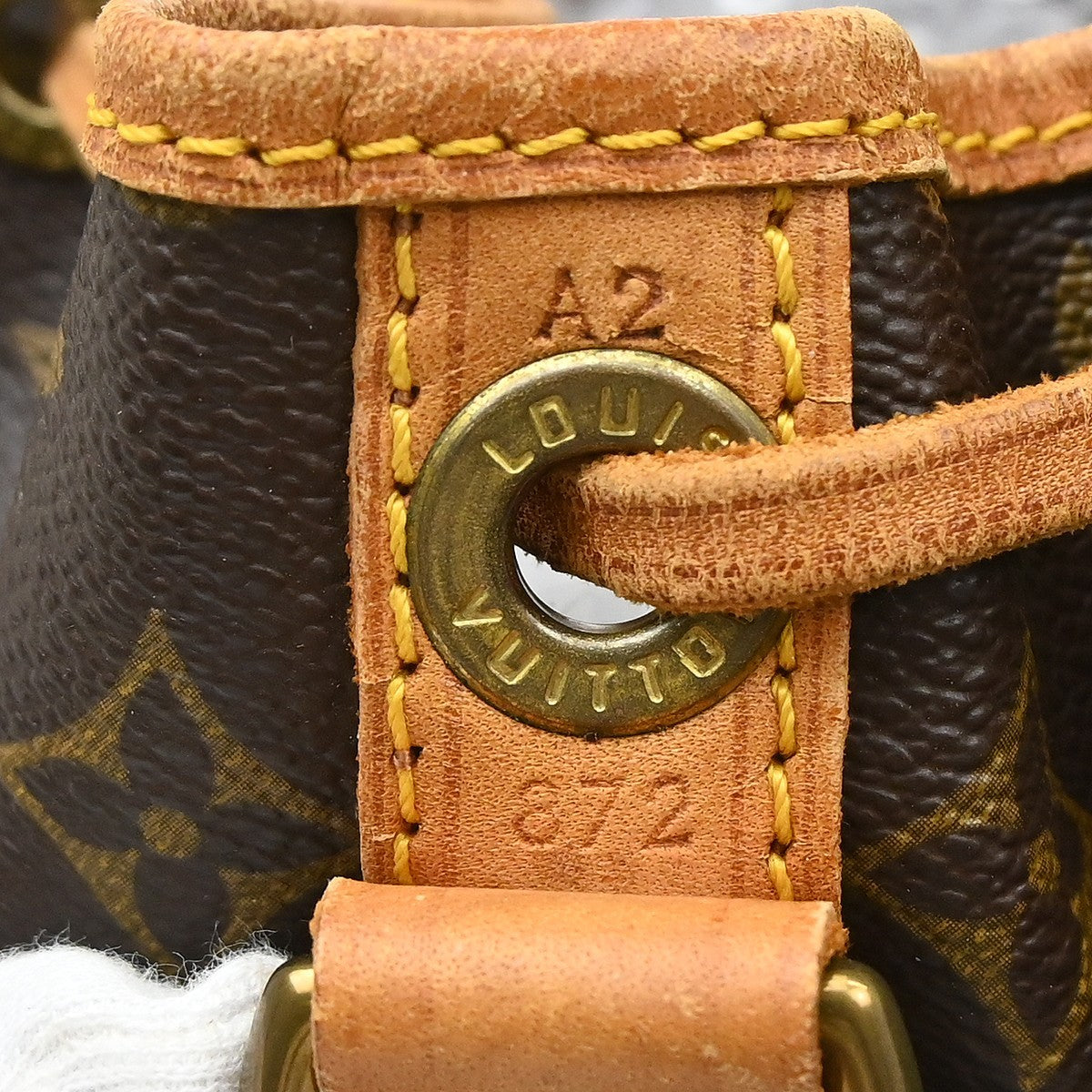 Louis Vuitton Petit Noe Handbag Monogram Canvas Brown Canvas Shoulder Bag Bag (Pre-Owned)