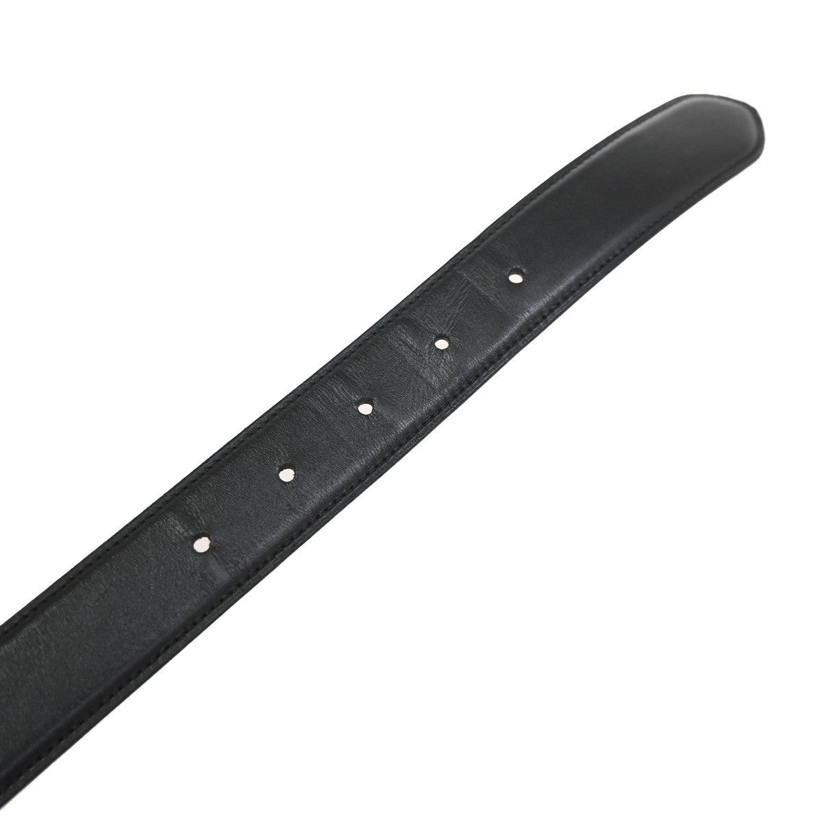 Cartier Santos Plaque Reversible Belt Leather Black Leather Belts Accessory (Pre-Owned)