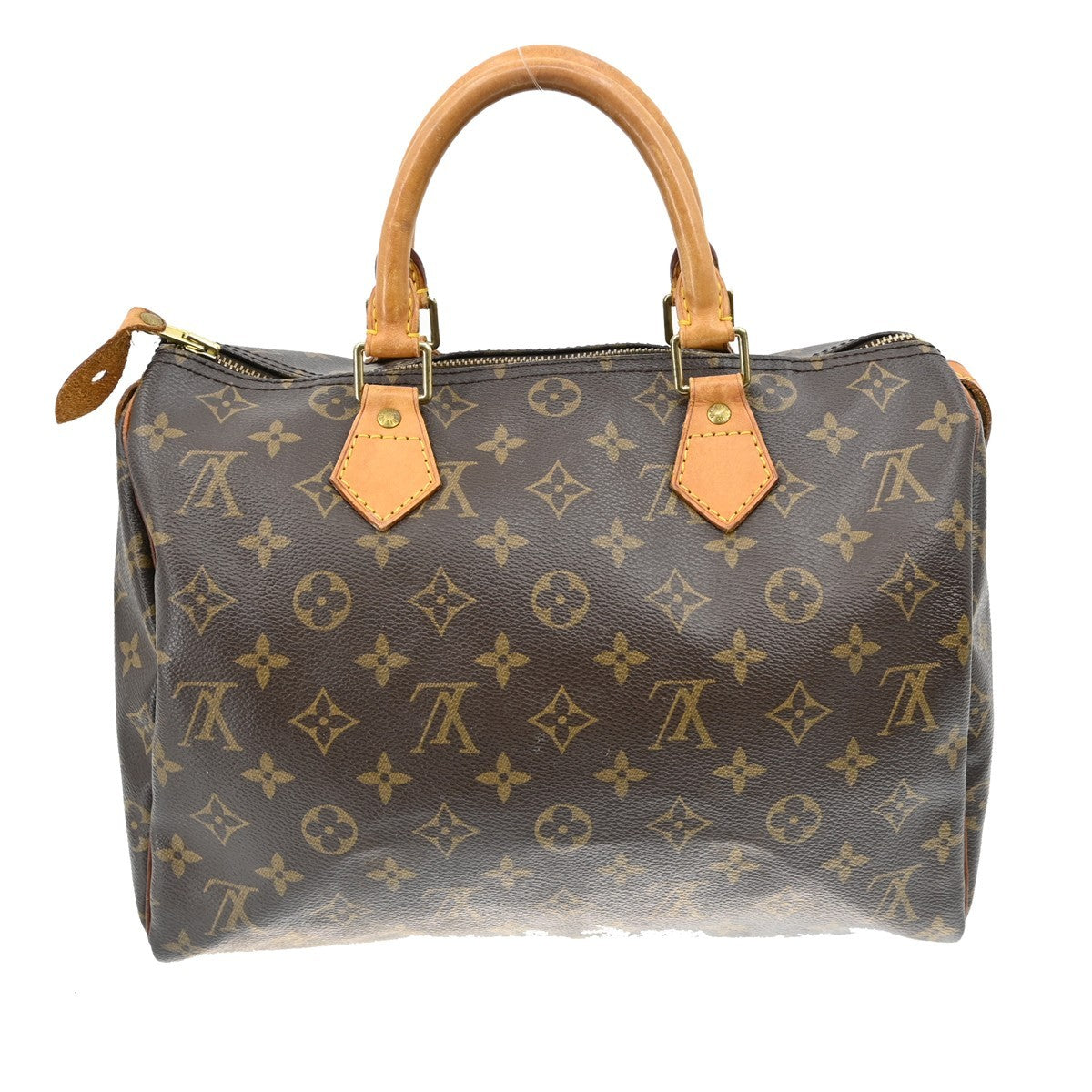 Louis Vuitton Speedy Handbag Monogram Canvas Brown Canvas Handbag (Pre-Owned)