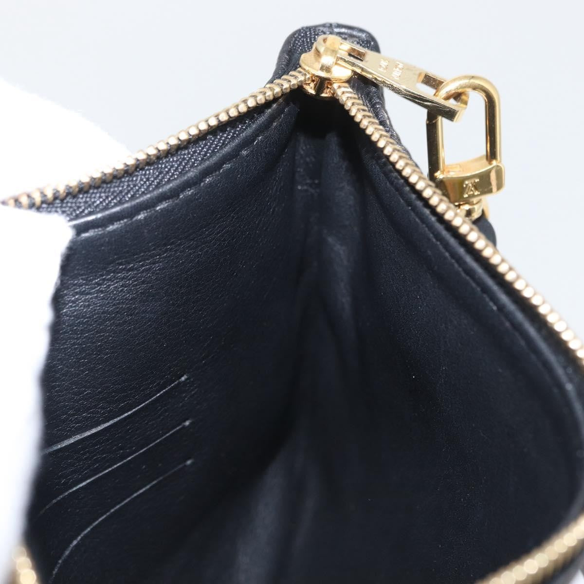 Louis Vuitton Selene Pochette Mahina Leather Black Leather Clutche & Pouche Bag (Pre-Owned)