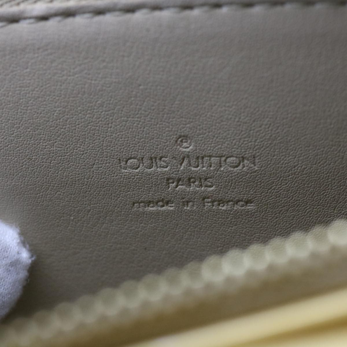 Louis Vuitton Mott Handbag Monogram Vernis Beige Patent_Leather Clutche & Pouche Bag (Pre-Owned)