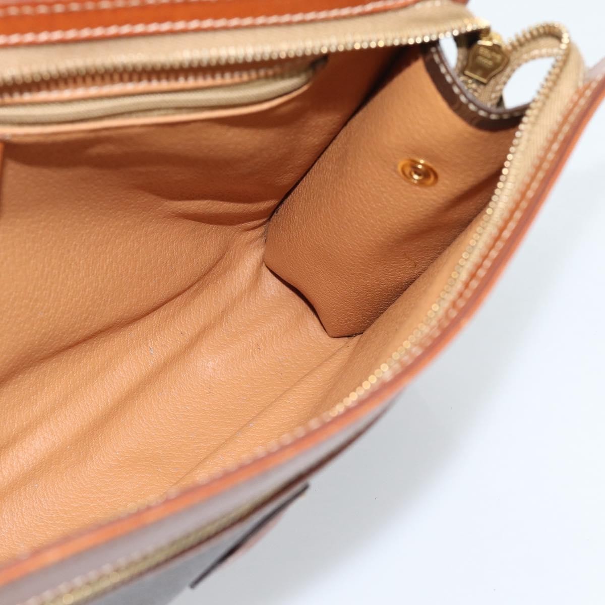 Celine Macadam Pochette Canvas Brown Canvas Clutche & Pouche Bag (Pre-Owned)
