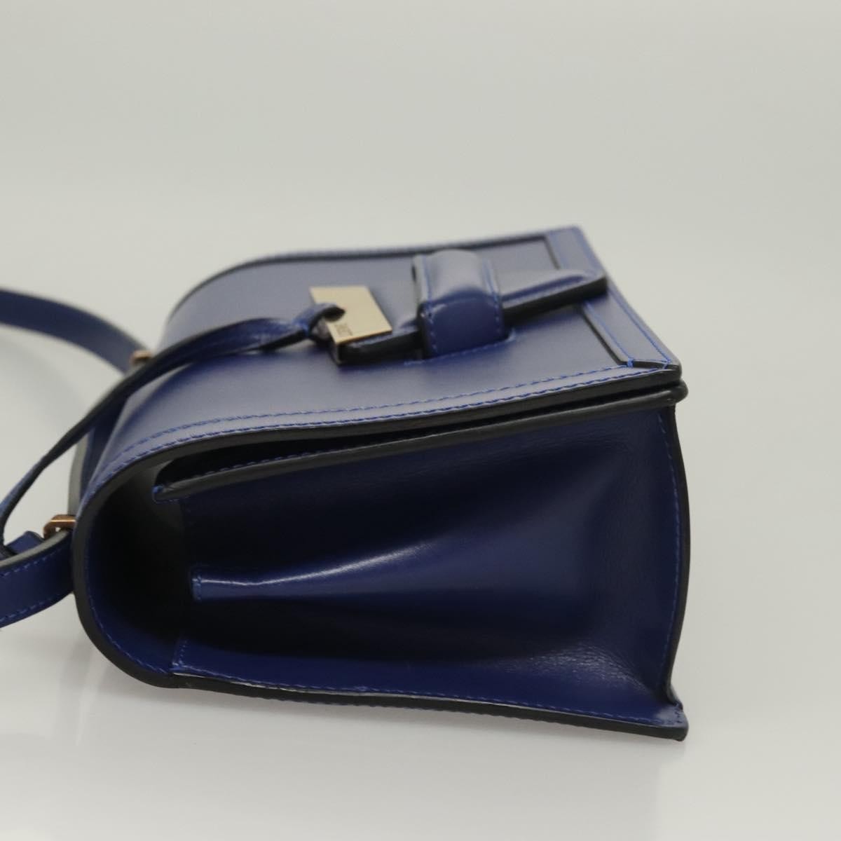 Loewe Barcelona Shoulder Bag Leather Blue Leather Shoulder Bag Bag (Pre-Owned)