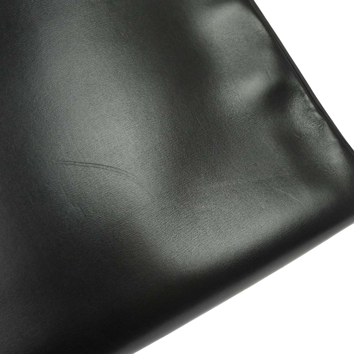 Hermes Kelly Handbag Black Box Calf With Palladium Hardware Black Leather Handbag (Pre-Owned)