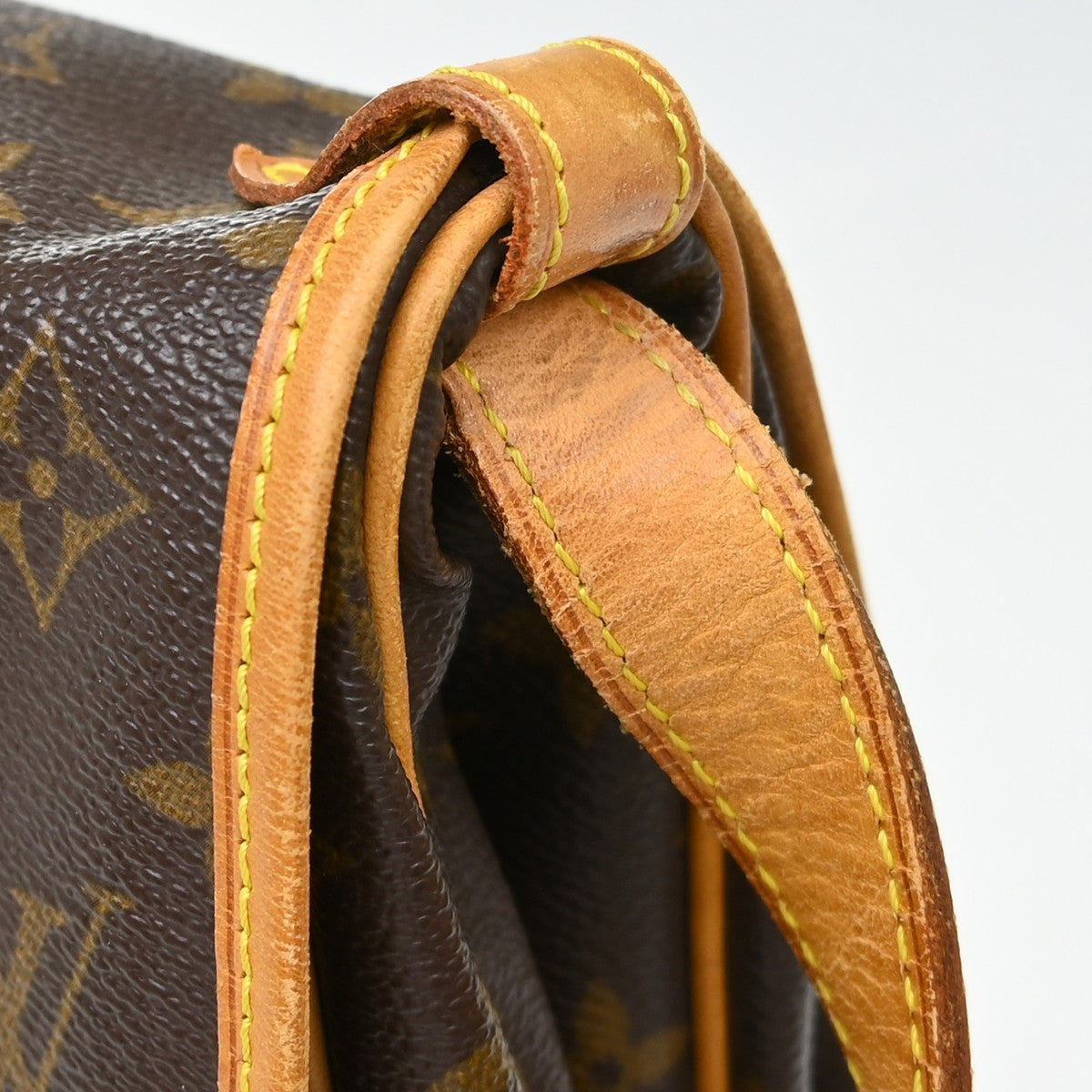 Louis Vuitton Saumur Handbag Monogram Canvas Brown Canvas Shoulder Bag Bag (Pre-Owned)
