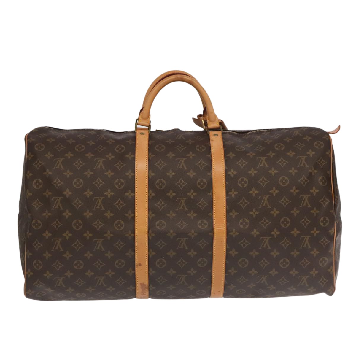 Louis Vuitton Keepall Bag Monogram Canvas Brown Canvas Travel Bag Bag (Pre-Owned)