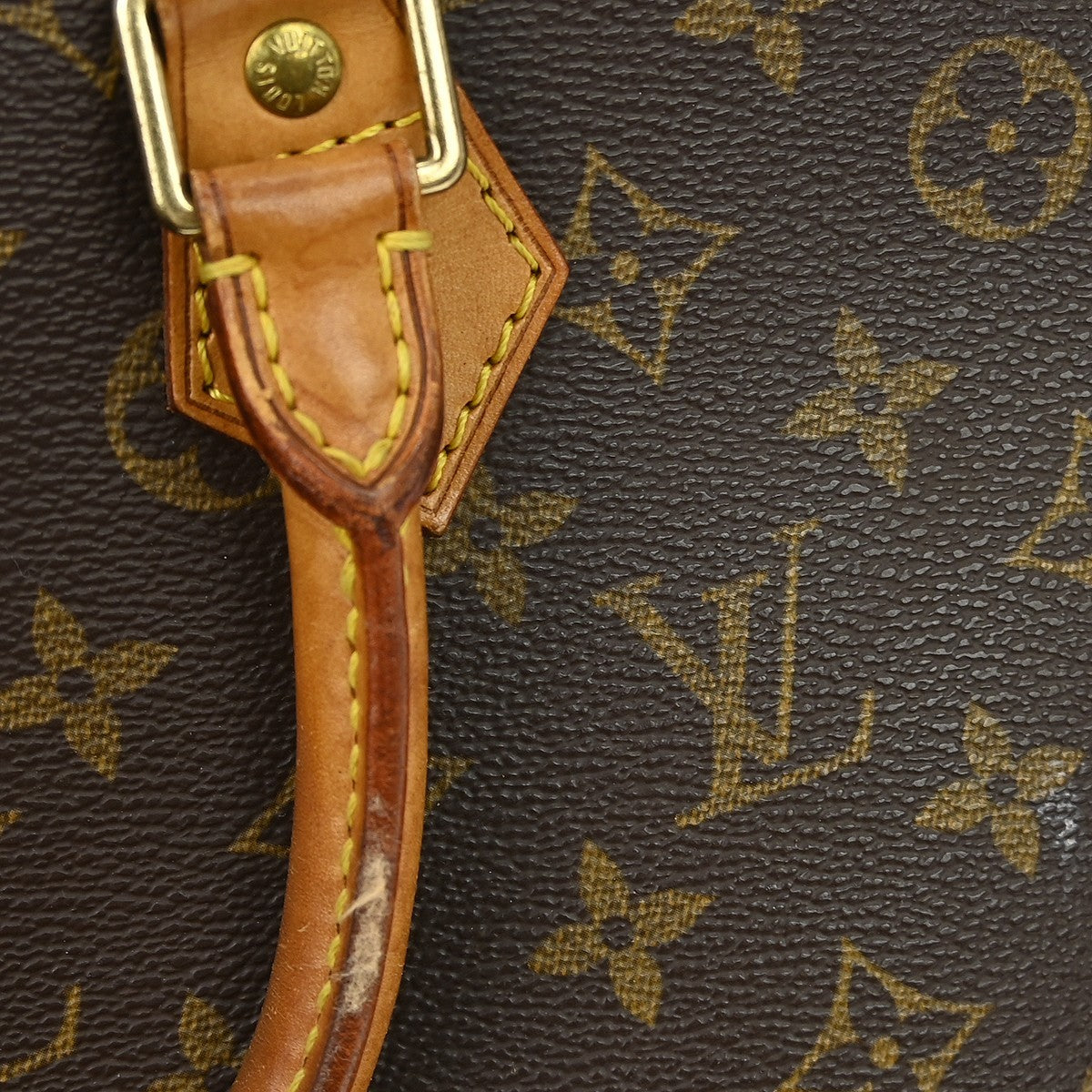 Louis Vuitton Alma Handbag Monogram Canvas Brown Canvas Handbag (Pre-Owned)