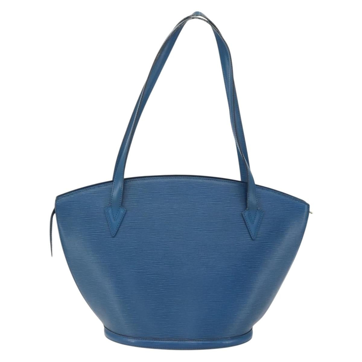 Louis Vuitton Saint Jacques Handbag Epi Leather Blue Leather Shoulder Bag Bag (Pre-Owned)